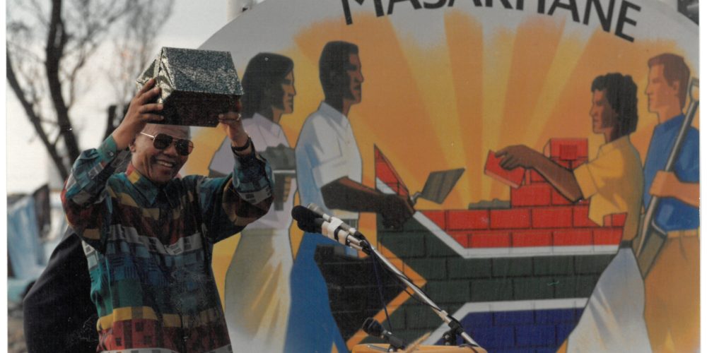 President Nelson Mandela Launches the Masakhane Campaign in Marconi Beam (1995) (Eric Miller)