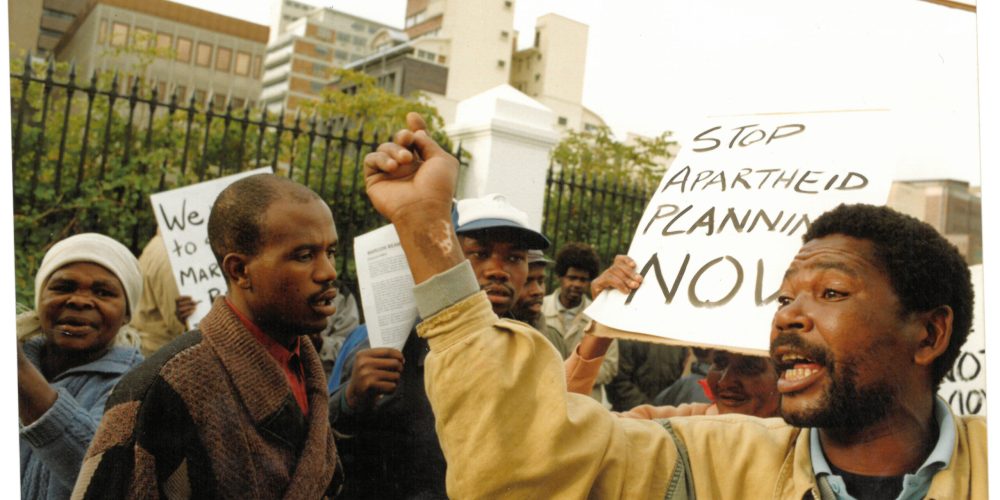 Residents Demand the Right to Stay in Marconi Beam (1994) (Paul Grendon)